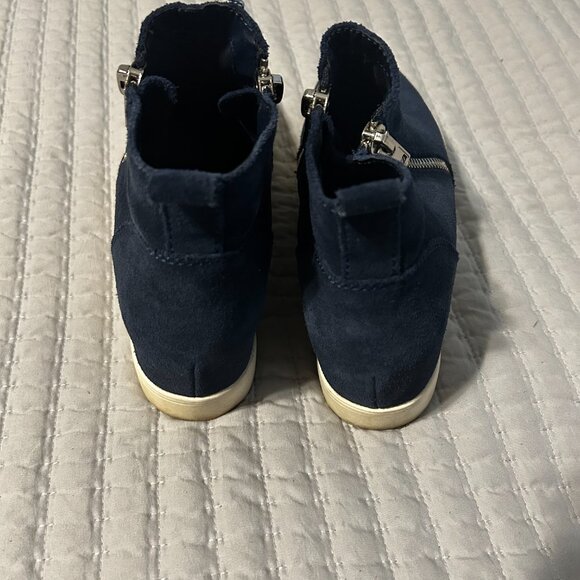 Steve Madden Women’s Wedgie Sneakers Navy Blue Suede 8.5 Casual Comfortable - Picture 11 of 13